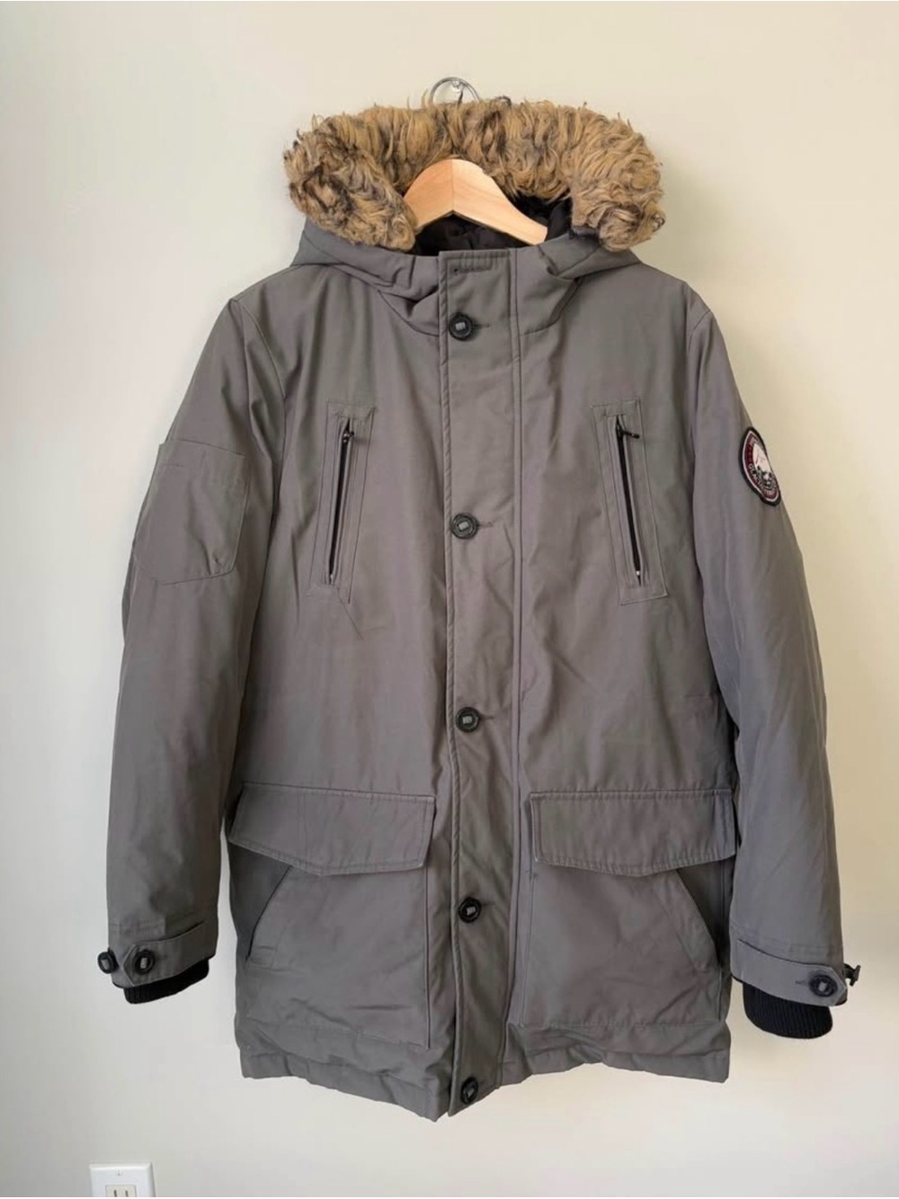 Boy’s 18 XL Downfill Parka Grey Winter Jacket